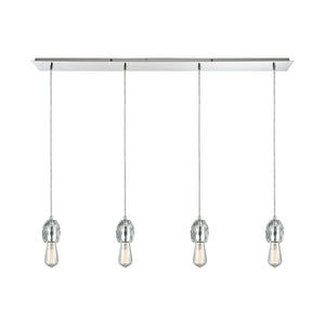 Socketholder 46'' Wide 4-Light Linear Pendant - Polished Chrome 33220/4LP Elk Lighting