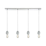 Socketholder 46'' Wide 4-Light Linear Pendant - Polished Chrome 33220/4LP Elk Lighting