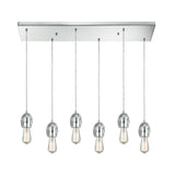 Socketholder 32'' Wide 6-Light Rectangular Pendant - Polished Chrome 33220/6RC Elk Lighting