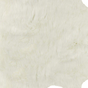 Homeroots 4' X 5' Off White Faux Cowhide Animal Print Cowhide Area Rug  Faux Cowhide 332248