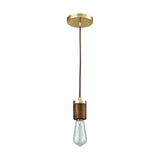 Socketholder 2'' Wide 1-Light Mini Pendant - Satin Brass 33225/1 Elk Lighting