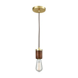 Socketholder 2'' Wide 1-Light Mini Pendant - Satin Brass 33225/1 Elk Lighting