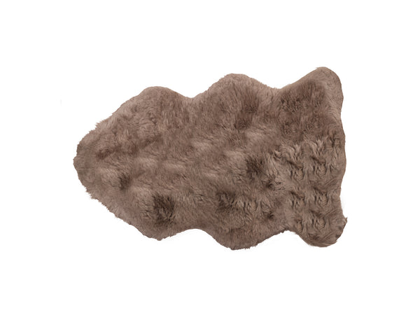 Homeroots 24" X 36" Taupe Sheepskin Single Long-haired - Rug  Genuine Sheepskin 332267