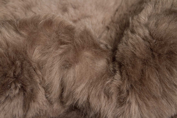 Homeroots 24" X 36" Taupe Sheepskin Single Long-haired - Rug  Genuine Sheepskin 332267