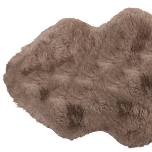 Homeroots 24" X 36" Taupe Sheepskin Single Long-haired - Rug  Genuine Sheepskin 332267