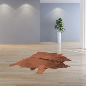 Homeroots 72" X 84" Brown Cowhide  Rug Brown Cowhide 332269