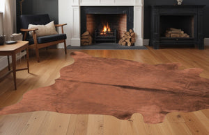 Homeroots 72" X 84" Brown Cowhide  Rug Brown Cowhide 332269