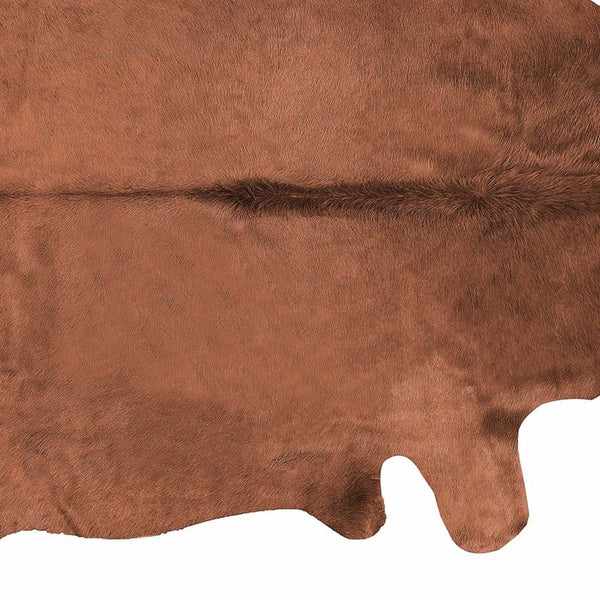 Homeroots 72" X 84" Brown Cowhide  Rug Brown Cowhide 332269