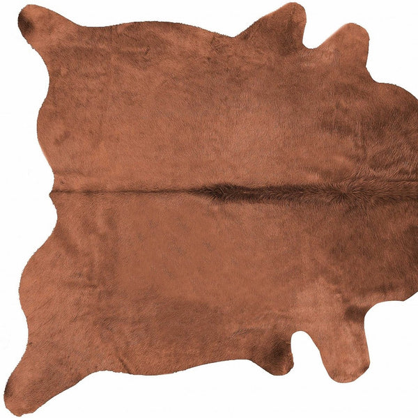 Homeroots 72" X 84" Brown Cowhide  Rug Brown Cowhide 332269