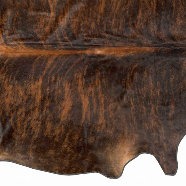 Homeroots 60" X 84" Dark Brindle Cowhide  Rug Dark Brindle Cowhide 332273