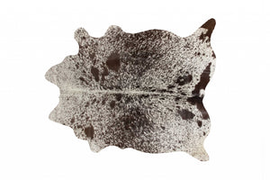 Homeroots 60" X 84" White Chocolate Cowhide  Rug  Cowhide 332275