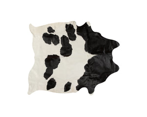 Homeroots 72" X 84" White And Black Cowhide  Rug White,Black Cowhide 332276