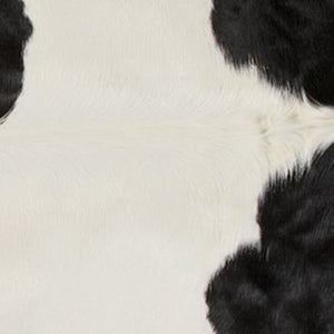 Homeroots 72" X 84" White And Black Cowhide  Rug White,Black Cowhide 332276
