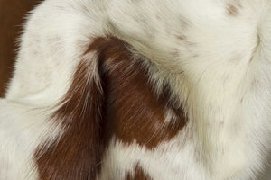 Homeroots 72" X 84" White And Brown Cowhide  Rug White,Brown Cowhide 332277