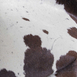 Homeroots 72" X 84" White And Chocolate Cowhide  Rug White,Chocolate Cowhide 332278