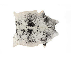 HomeRoots 6' Black and White Cowhide Area Rug - Unique, Durable, and Stylish for Modern Homes and Interiors 332280