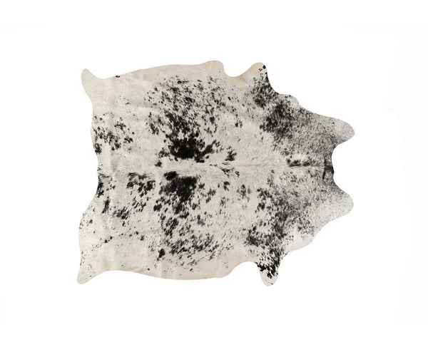 HomeRoots 6' Black and White Cowhide Area Rug - Unique, Durable, and Stylish for Modern Homes and Interiors 332280