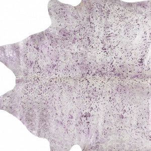 Homeroots 6' X 7' Gray Cowhide Area Rug Grey,Pink,Silver Cowhide 332283