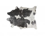 Homeroots 72" X 84" Silver Black & White Cowhide  Rug Silver,Black,White Cowhide 332284