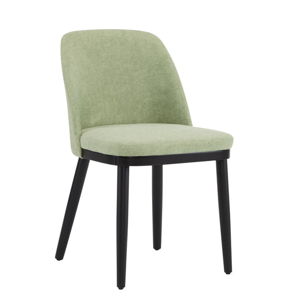 English Elm Dining Chair Set of 2 Mid-century Walnut Wood Frame Upholstered Seat and Back Mint N771P237031L