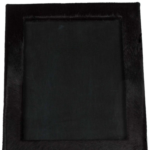 Homeroots 11" X 13" Black  Cowhide   8" X 10" Picture Frame Black  332320