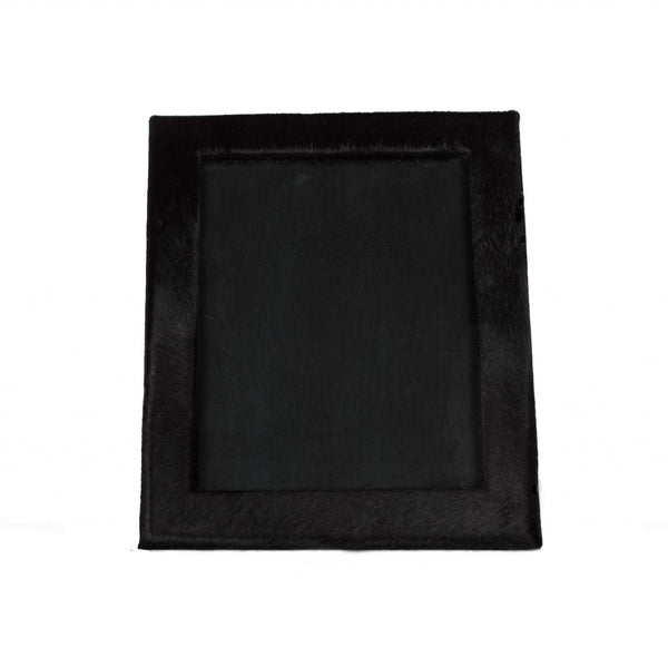 Homeroots 11" X 13" Black  Cowhide   8" X 10" Picture Frame Black  332320