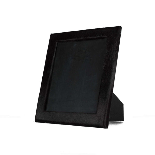Homeroots 11" X 13" Black  Cowhide   8" X 10" Picture Frame Black  332320