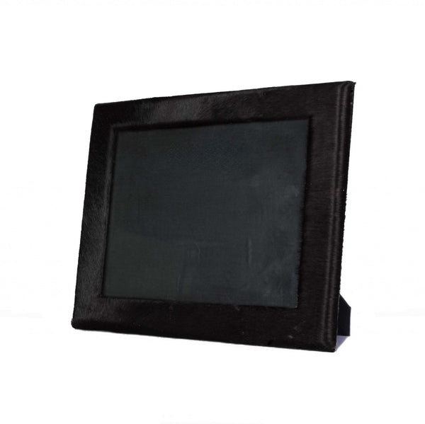 Homeroots 11" X 13" Black  Cowhide   8" X 10" Picture Frame Black  332320
