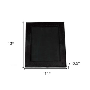 Homeroots 11" X 13" Black  Cowhide   8" X 10" Picture Frame Black  332320