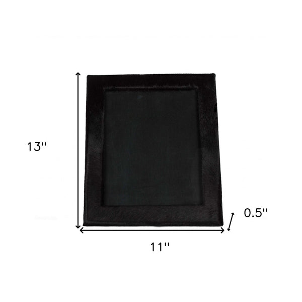 Homeroots 11" X 13" Black  Cowhide   8" X 10" Picture Frame Black  332320