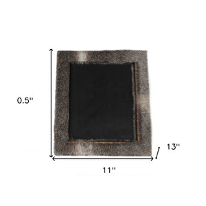 Homeroots 8" X 10" Gray Cowhide Tabletop Picture Frame Grey  332323