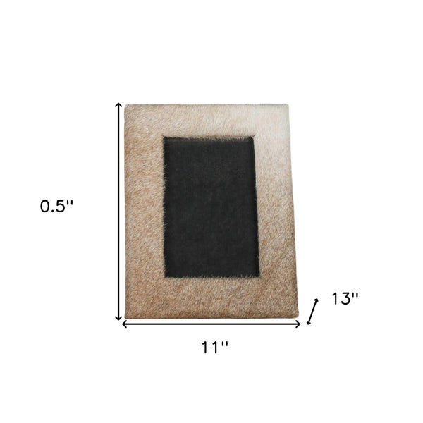 Homeroots 8" X 10" Natural Cowhide Tabletop Picture Frame Natural  332324