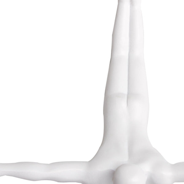 Homeroots Set Of Three 7" White Divers Resin Wall Decor White Resin 332361