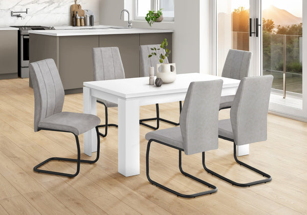 HomeRoots 140" Solid Wood Dining Table - Timeless Classic Design for Family Gatherings & Stylish Entertaining White 332588