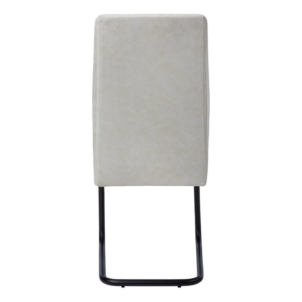 HomeRoots Set of Two Contemporary Upholstered Polyester Dining Chairs for Versatile Comfort and Style Grey,Black 332621