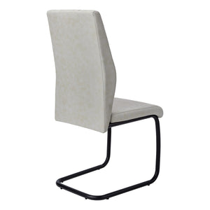 HomeRoots Set of Two Contemporary Upholstered Polyester Dining Chairs for Versatile Comfort and Style Grey,Black 332621