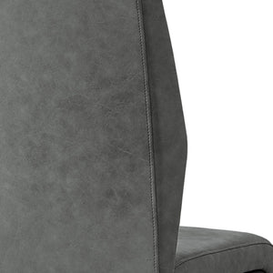 HomeRoots Set of Two Contemporary Upholstered Polyester Dining Chairs for Versatile Comfort and Style Grey,Black 332621