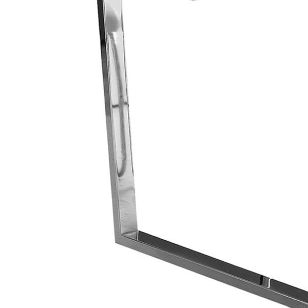 HomeRoots 59" Sleek Metal Sled Base Dining Table - Modern Elegance with Durable Design for 4 Seating Comfort Grey 332624