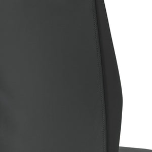HomeRoots Set of Two Elegant Upholstered Faux Leather Dining Side Chairs with Chrome Finish for Modern Homes Grey,Black 332629