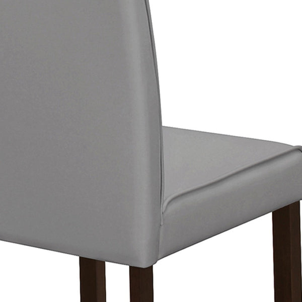 HomeRoots Set of Two Solid Wood Counter-Height Bar Chairs with Modern Design for Ultimate Comfort and Style Grey,Cappuccino 332665