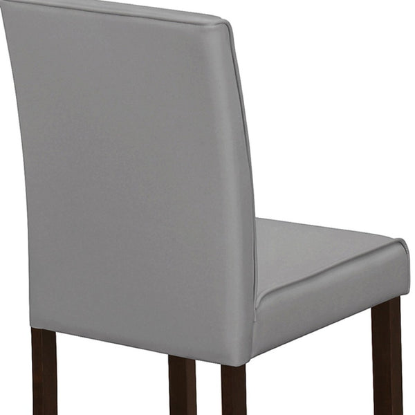 HomeRoots Set of Two Solid Wood Counter-Height Bar Chairs with Modern Design for Ultimate Comfort and Style Grey,Cappuccino 332665
