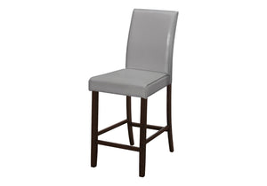 HomeRoots Set of Two Solid Wood Counter-Height Bar Chairs with Modern Design for Ultimate Comfort and Style Grey,Cappuccino 332665