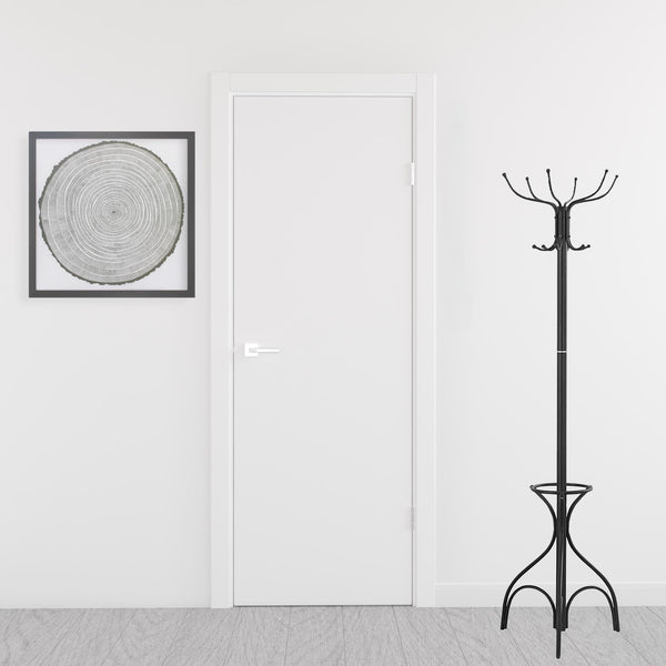 Homeroots 18" X 18" X 70" Black  Metal  Coat Rack  Metal 332684