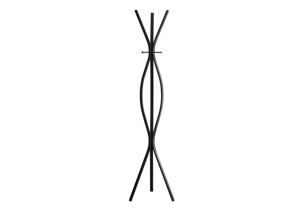 HomeRoots 72" Black Metal Coat Rack – Stylish, Space-Saving Organizer for Coats, Hats, & Accessories in Modern Décor 332692