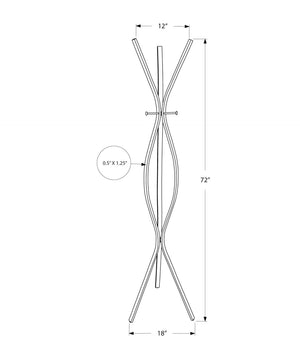 HomeRoots 72" Black Metal Coat Rack – Stylish, Space-Saving Organizer for Coats, Hats, & Accessories in Modern Décor 332692