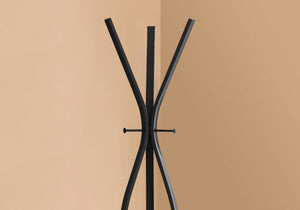 HomeRoots 72" Black Metal Coat Rack – Stylish, Space-Saving Organizer for Coats, Hats, & Accessories in Modern Décor 332692