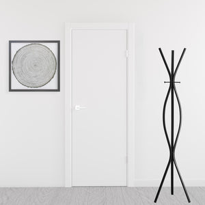 Homeroots 12" X 18" X 72" Black  Metal  Coat Rack  Metal 332692