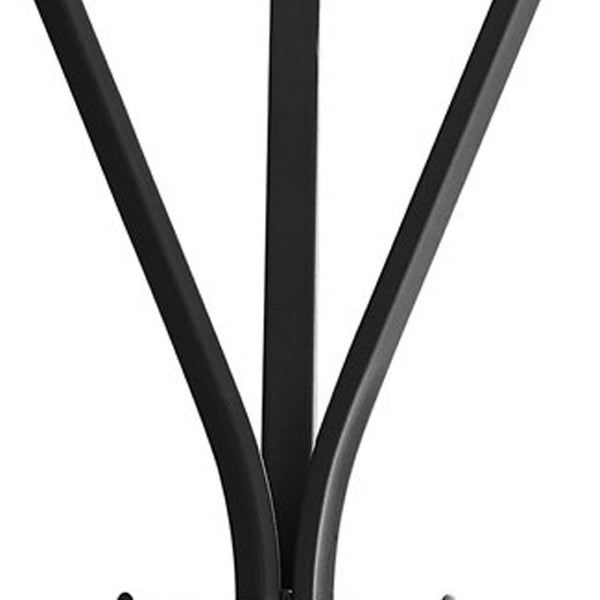 HomeRoots 72" Black Metal Coat Rack – Stylish, Space-Saving Organizer for Coats, Hats, & Accessories in Modern Décor 332692