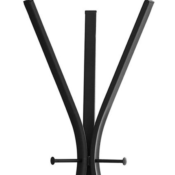 HomeRoots 72" Black Metal Coat Rack – Stylish, Space-Saving Organizer for Coats, Hats, & Accessories in Modern Décor 332692