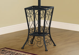 Homeroots 16" X 16" X 71" Black  Metal  Umbrella Holder Coat Rack  Metal 332696